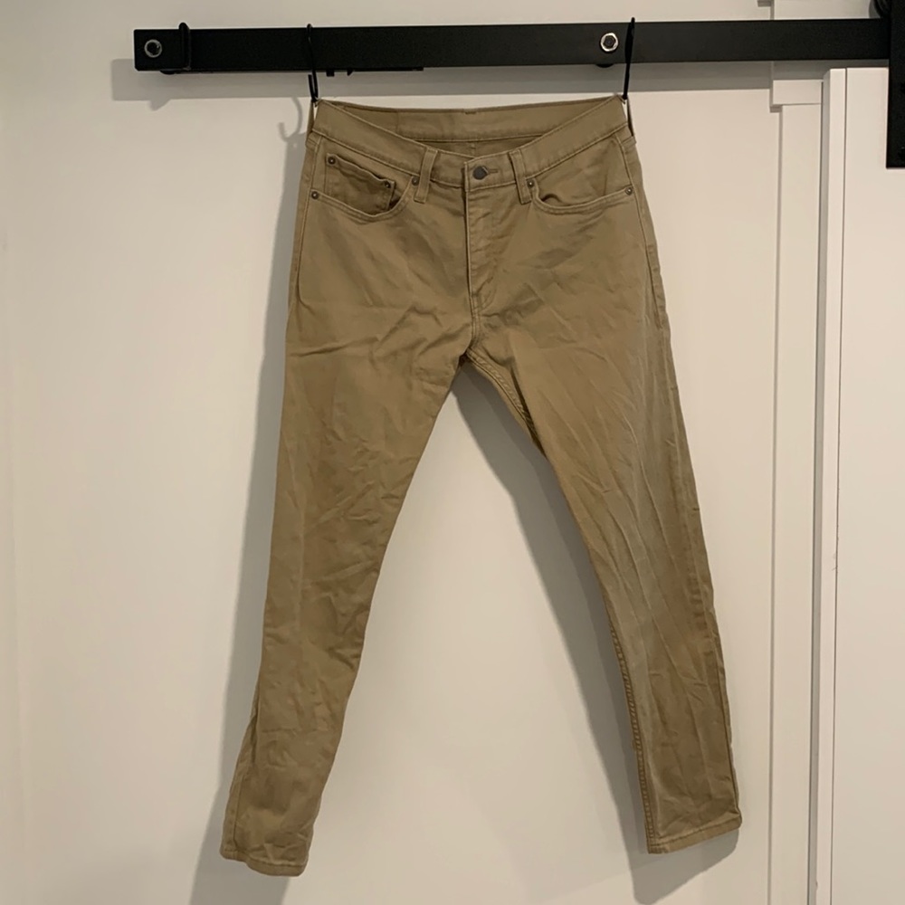 Levi’s 512 slim straight pants W32 L32 tan khaki